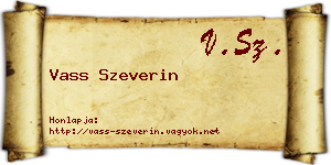 Vass Szeverin névjegykártya